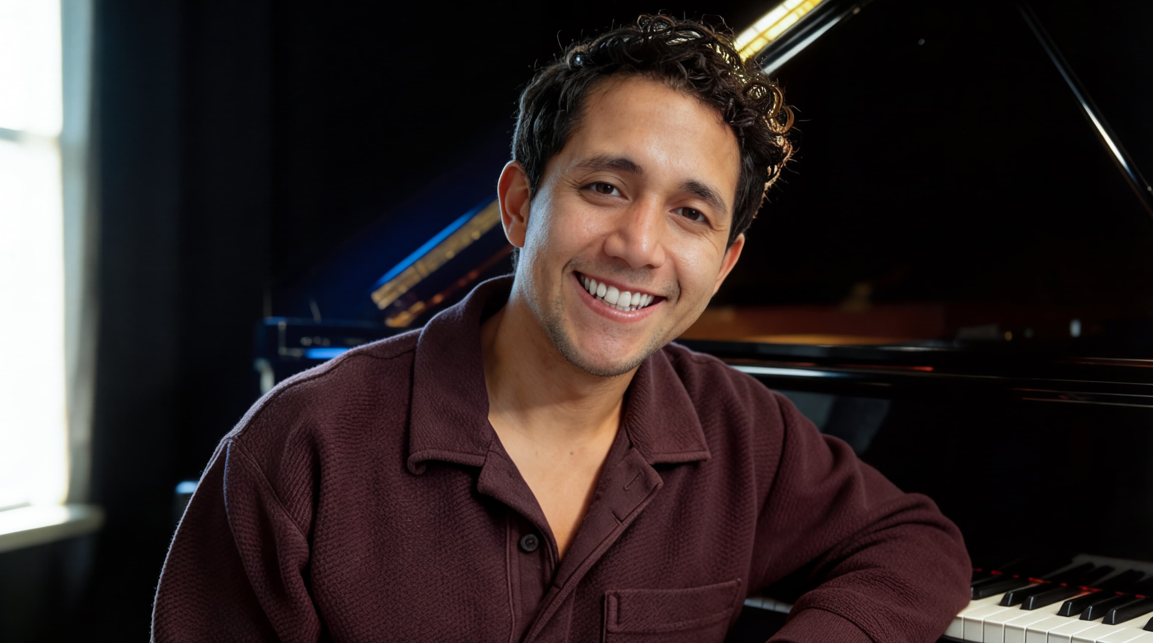 Christian Valdes at the piano