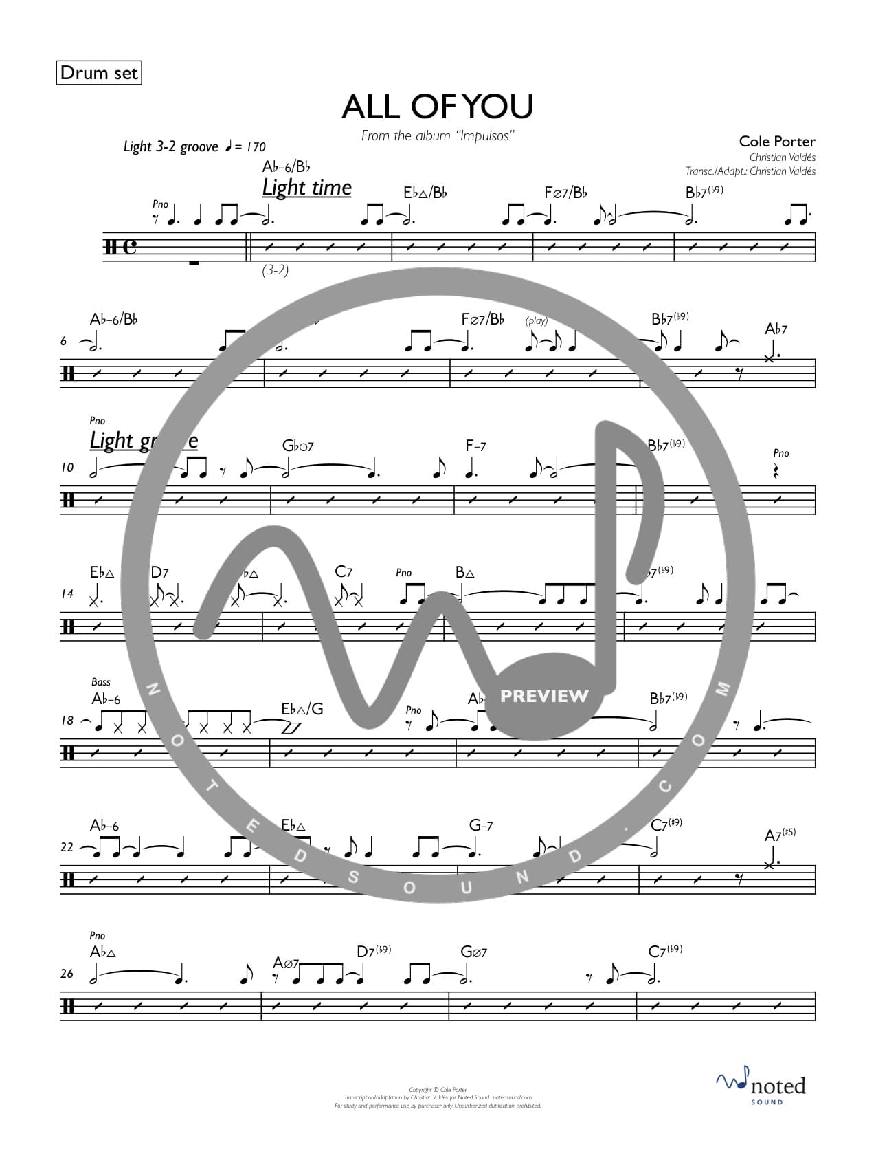 All of You — Drum Set watermarked preview
