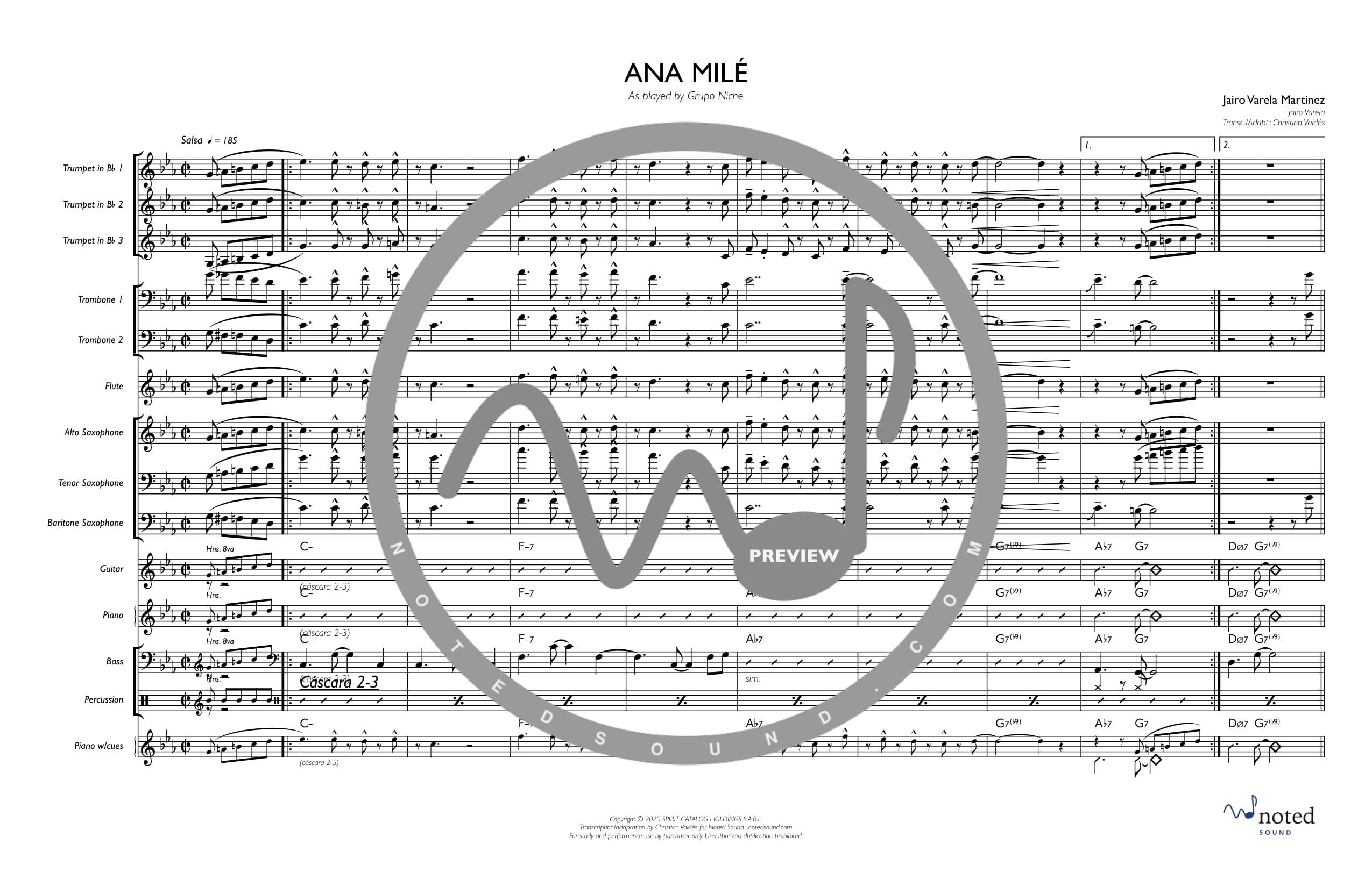 Ana Milé — Full Score (watermarked preview)
