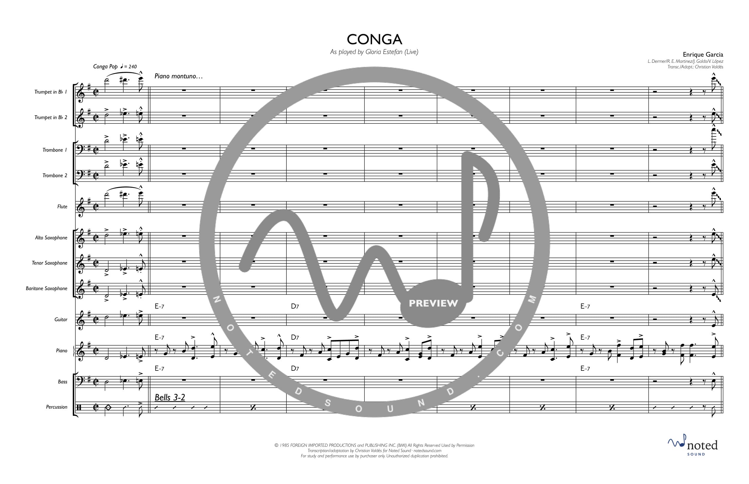 Conga (Live) — Full Score (watermarked preview)