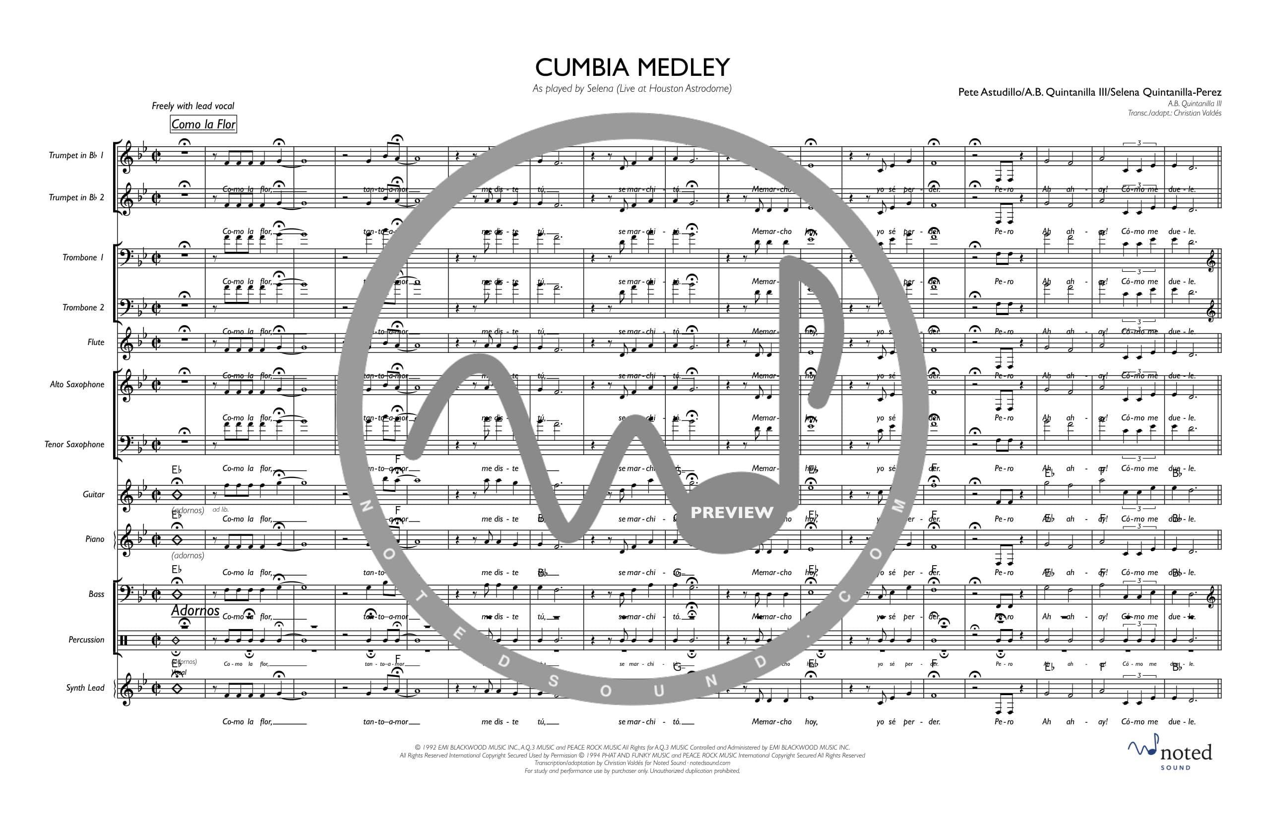 Cumbia medley — Full Score (watermarked preview)