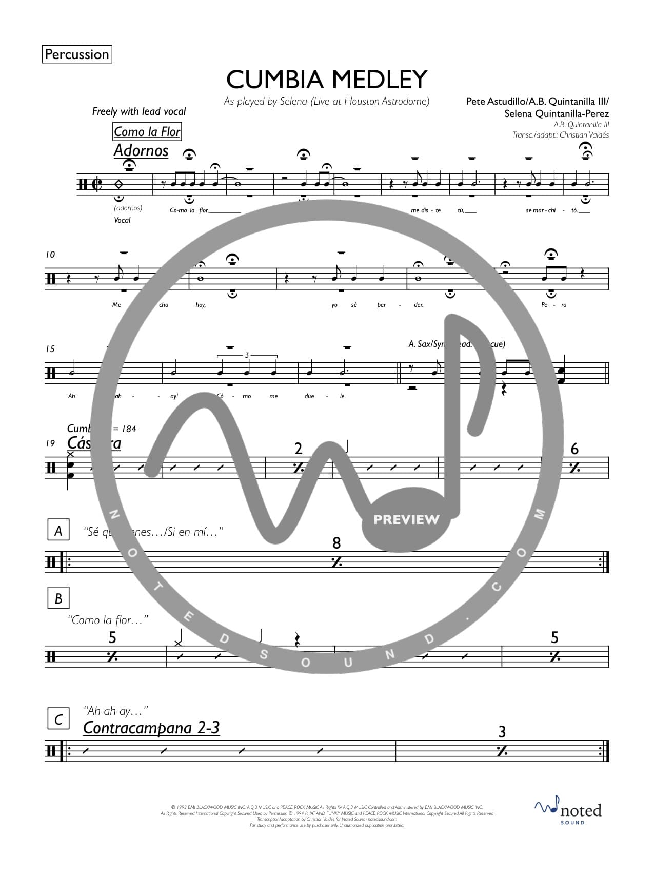 Cumbia medley — Percussion watermarked preview