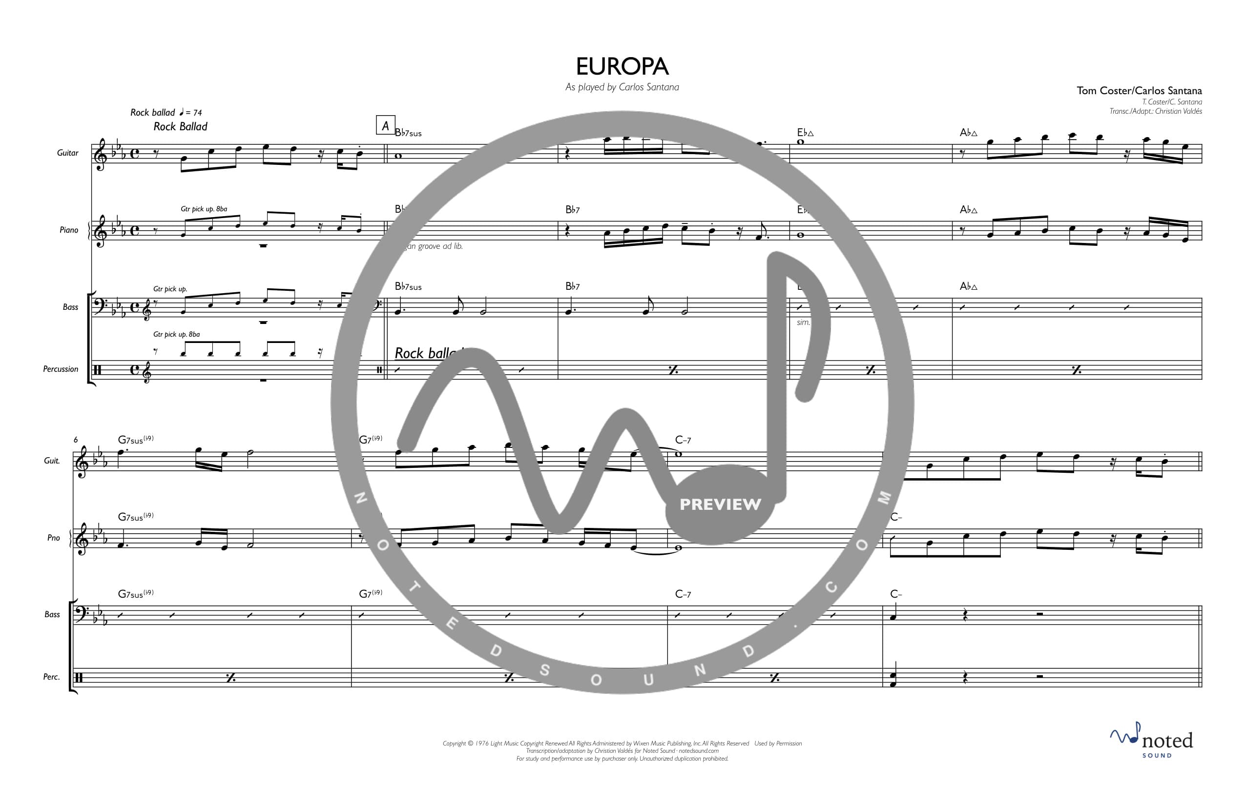 Europa — Full Score (watermarked preview)