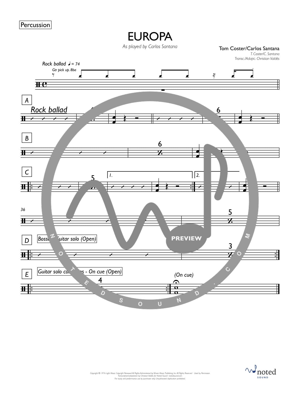Europa — Percussion