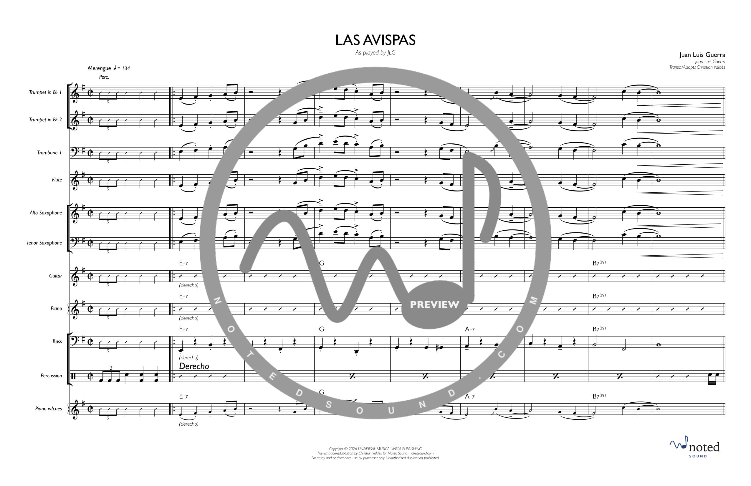 Las avispas — Full Score (watermarked preview)