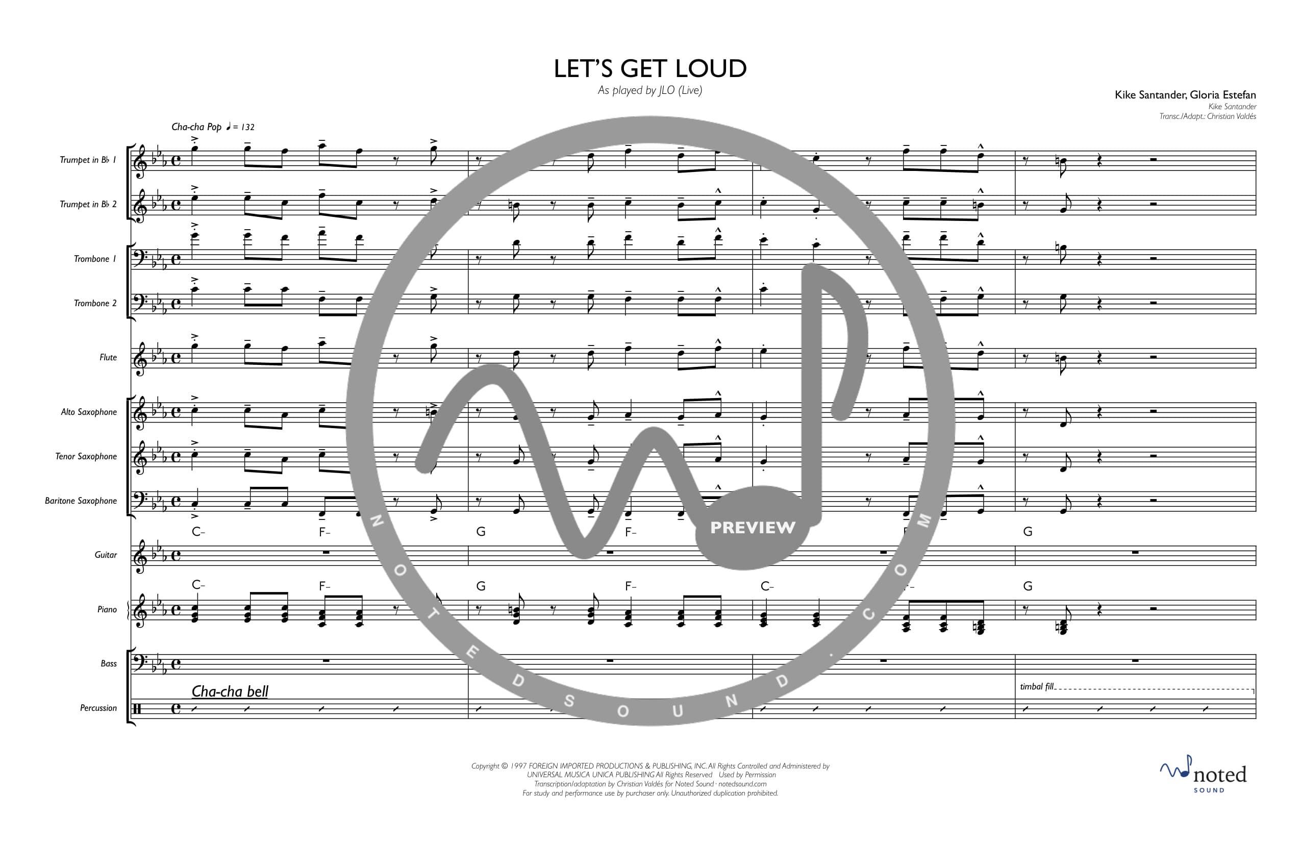 Let's Get Loud — Full Score (watermarked preview)