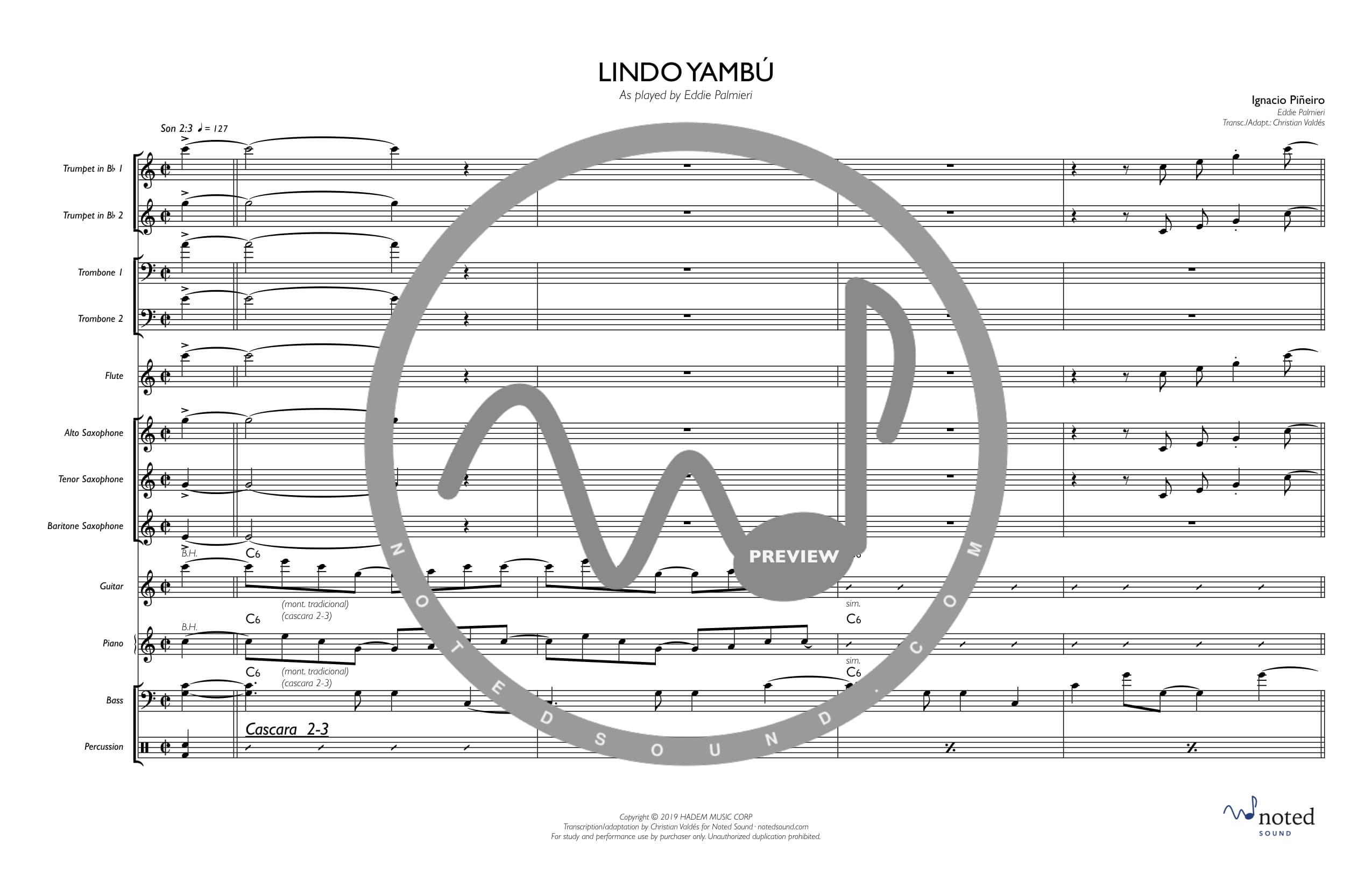 Lindo Yambú — Full Score (watermarked preview)