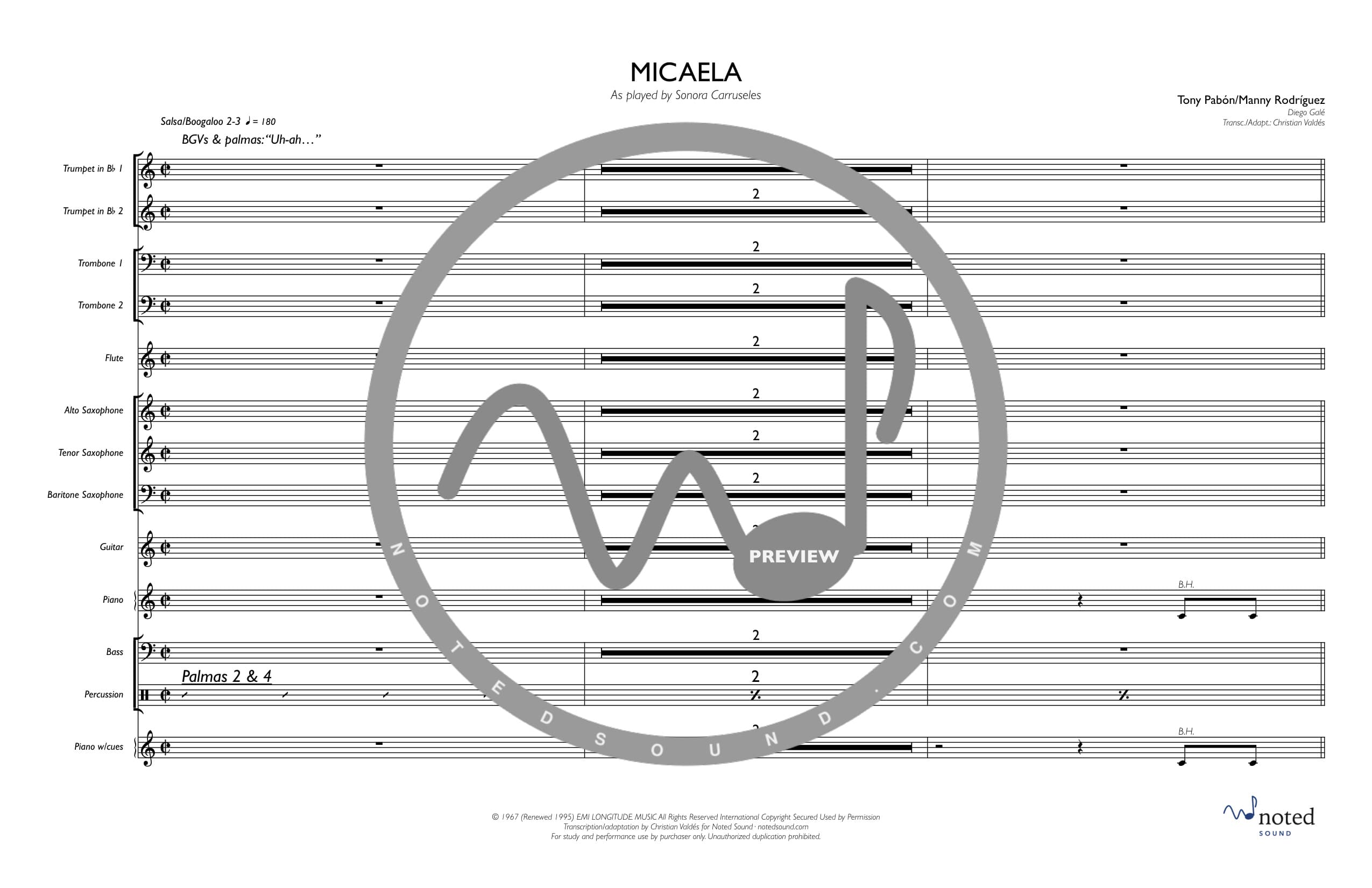 Micaela — Full Score (watermarked preview)