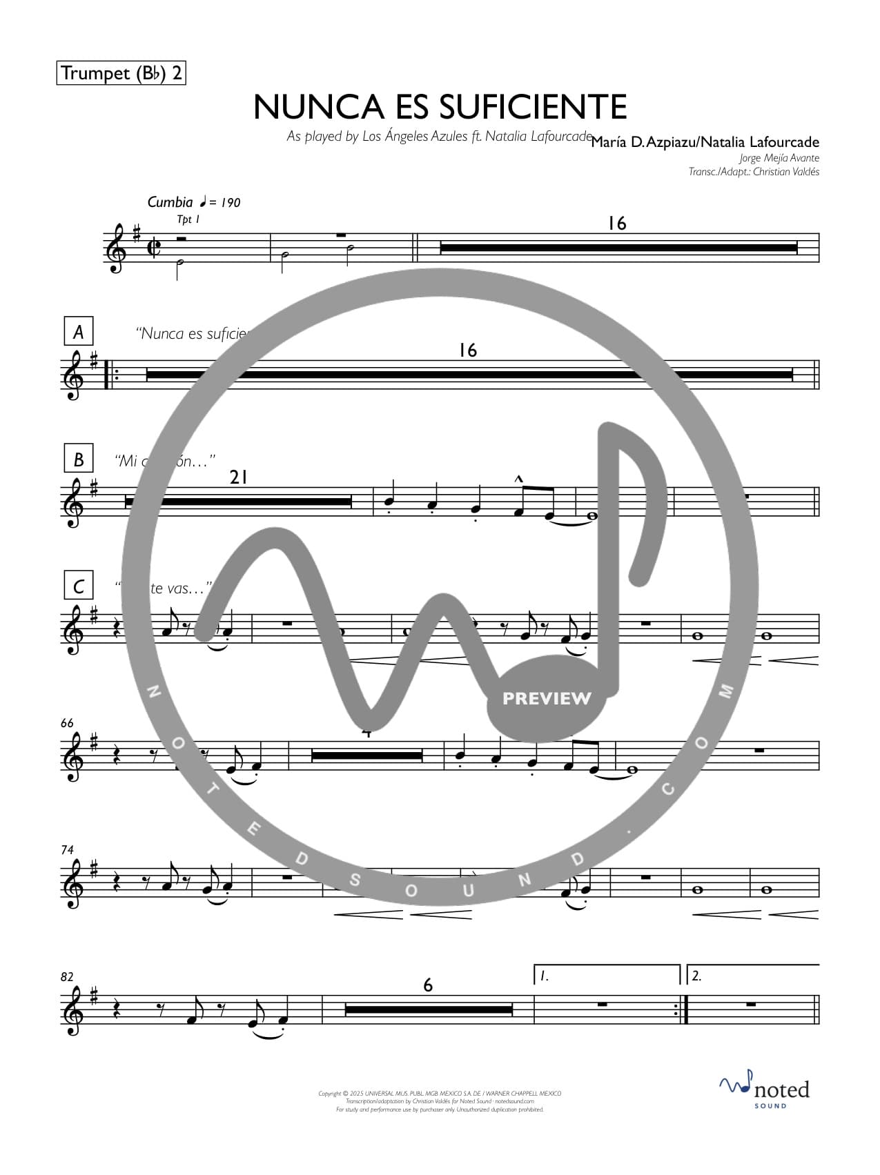 Nunca es suficiente — Trumpet 2