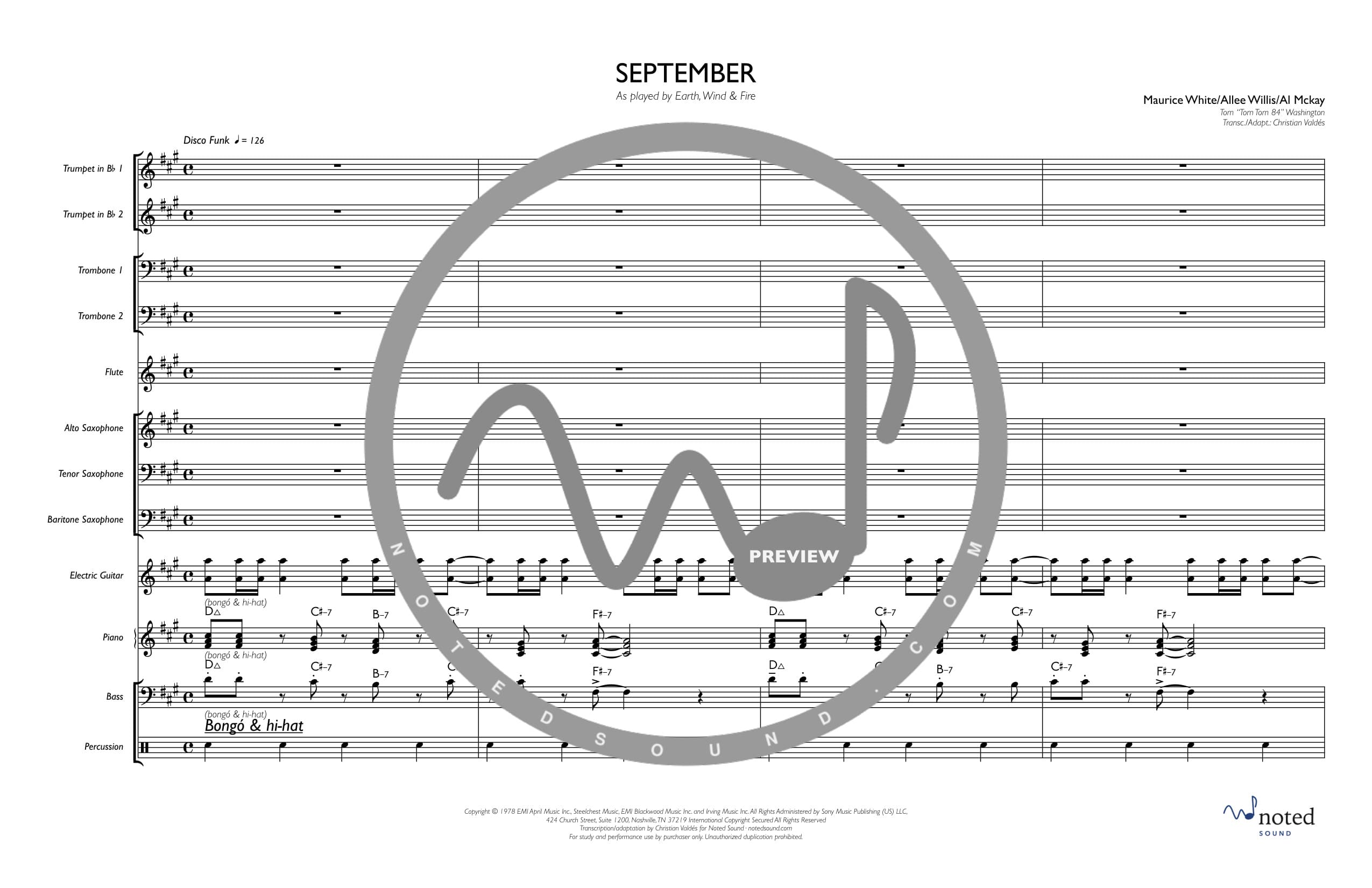 September — Full Score (watermarked preview)