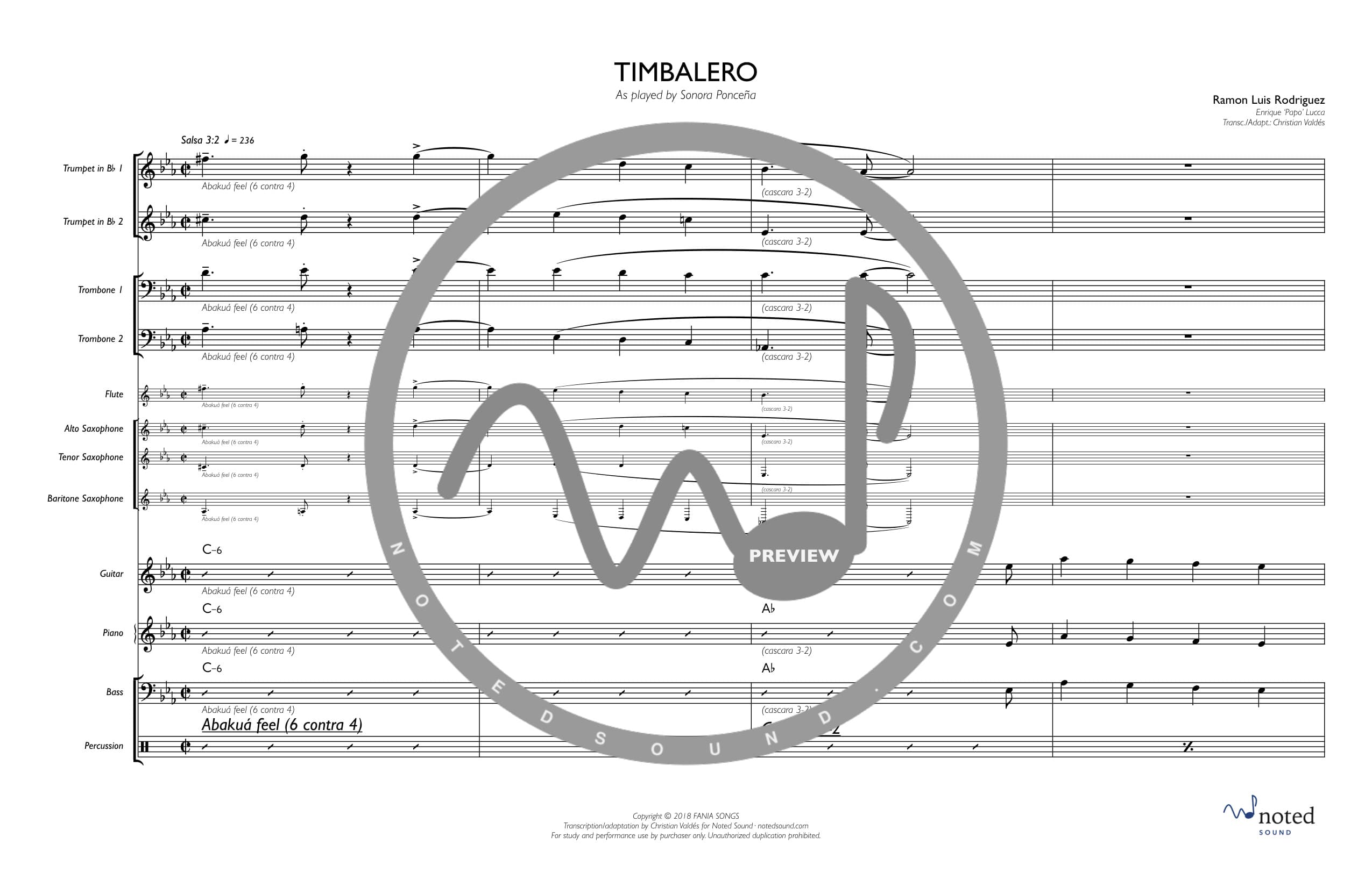 Timbalero — Full Score (watermarked preview)