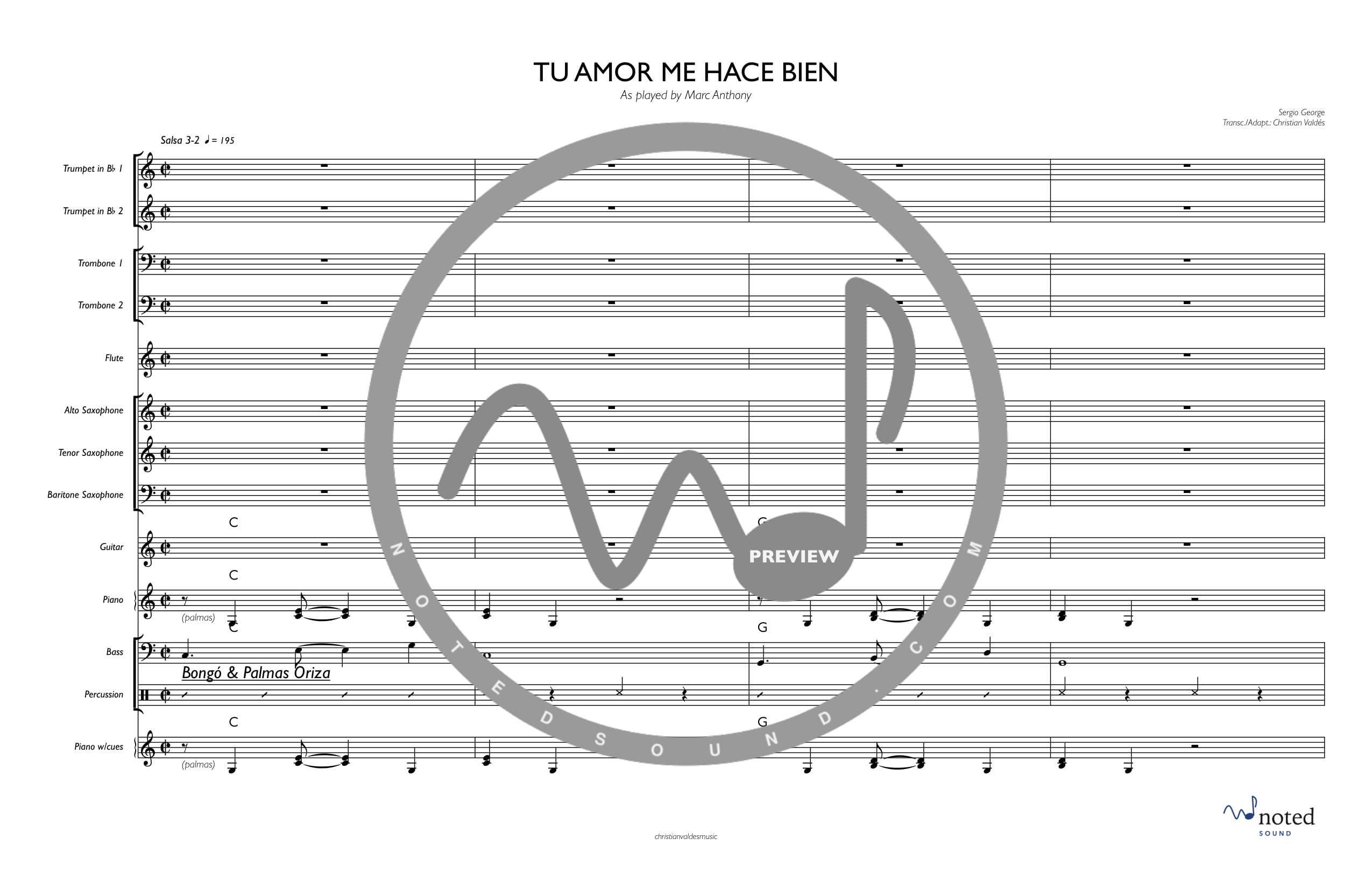 Tu Amor Me Hace Bien — Full Score (watermarked preview)
