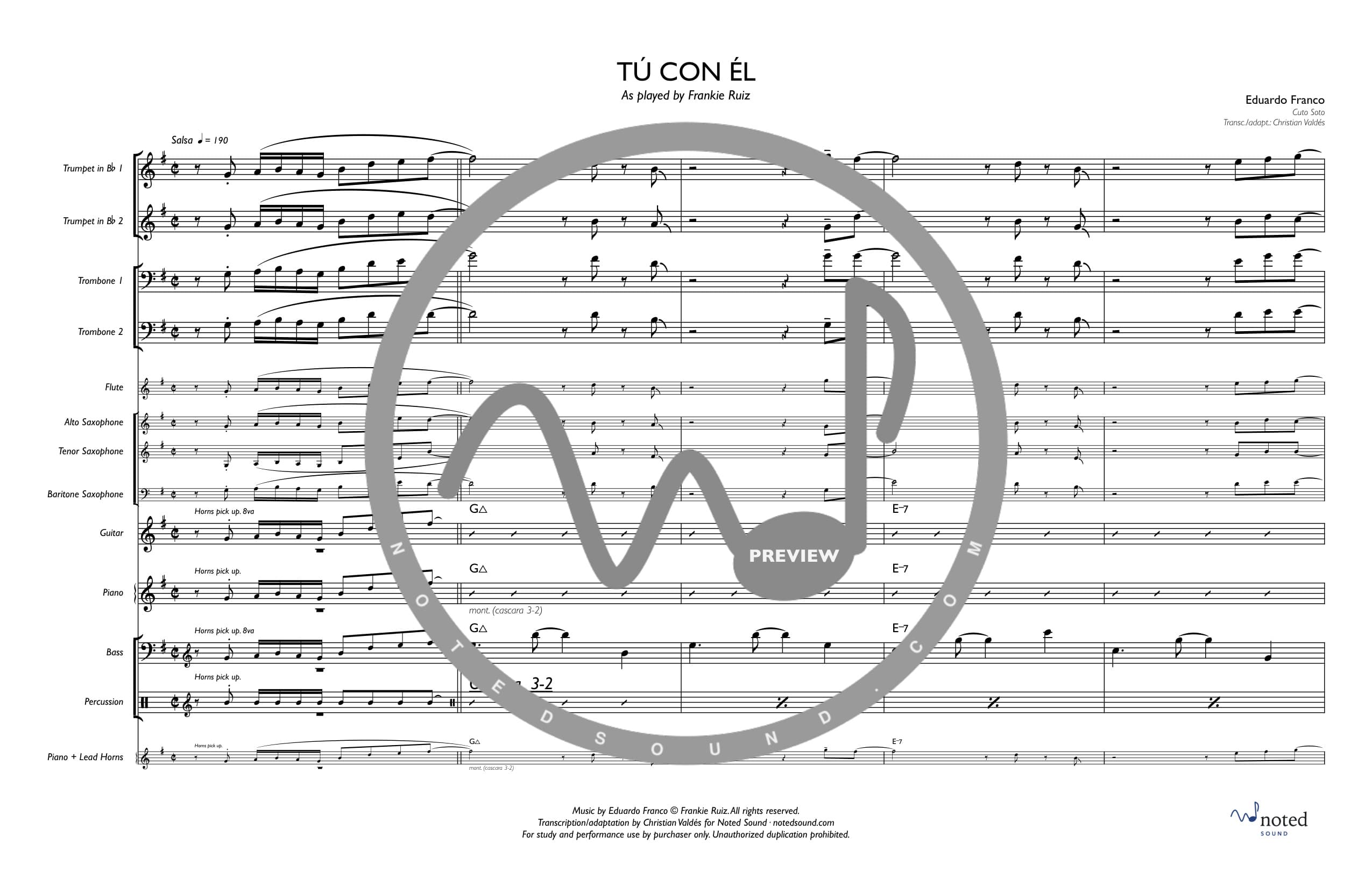 Tú con él — Full Score (watermarked preview)