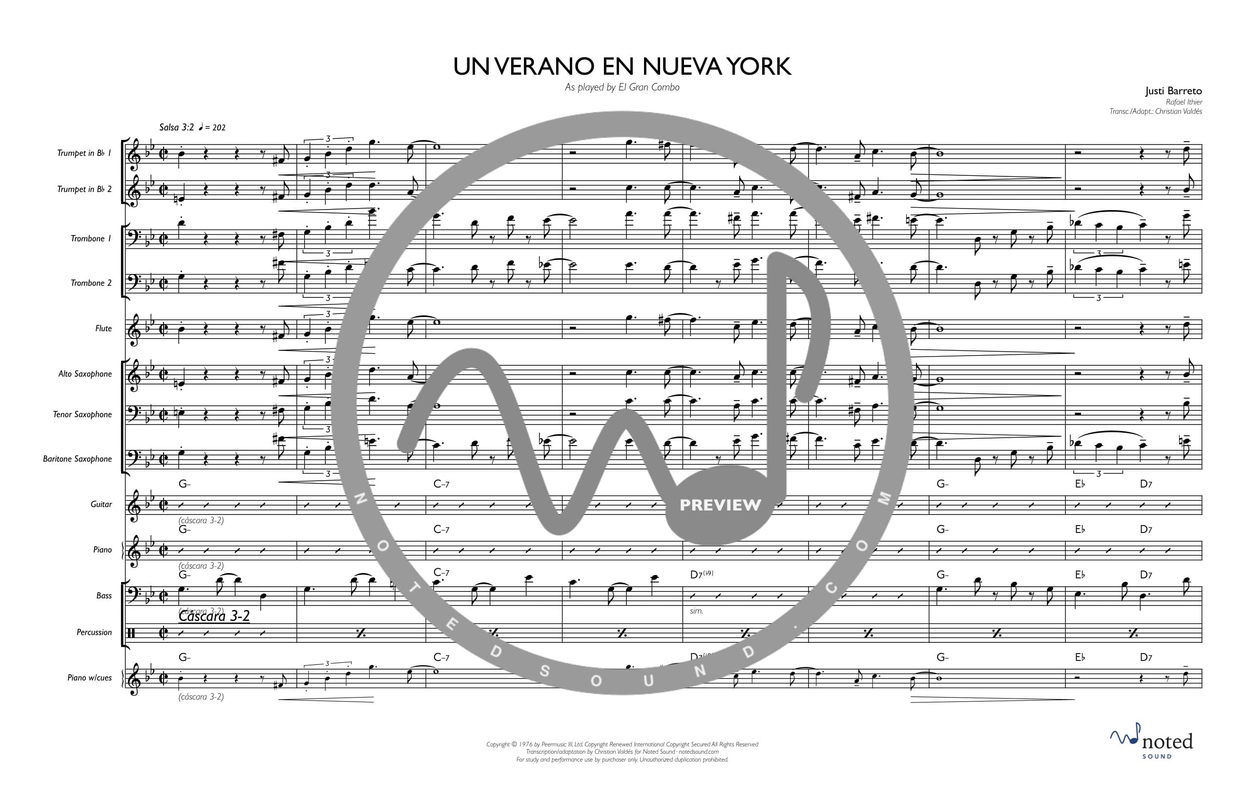 Un verano en Nueva York — Full Score (watermarked preview)