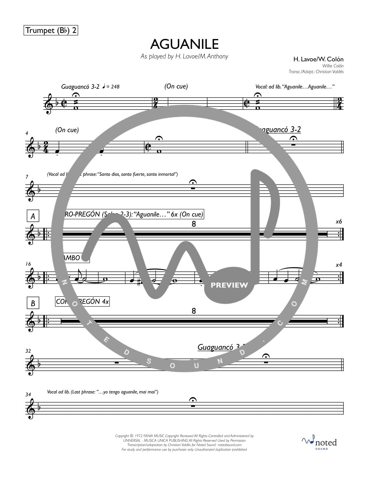 Aguanile — Trumpet in B♭ 2