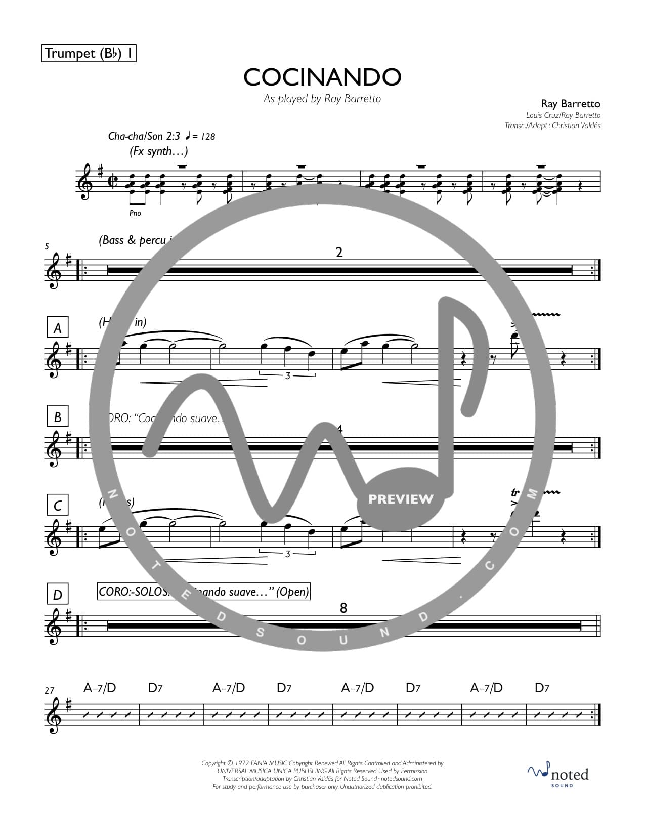 Cocinando — Trumpet in B♭ 1