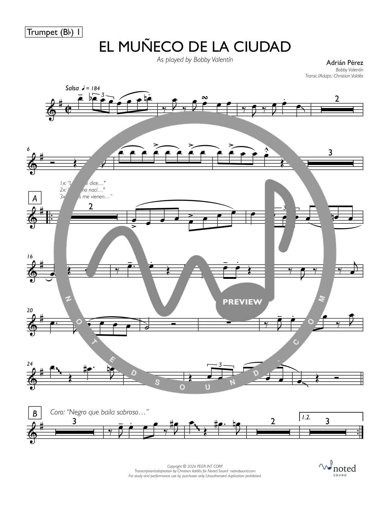 El Muñeco de la Ciudad — Trumpet in B♭ 1