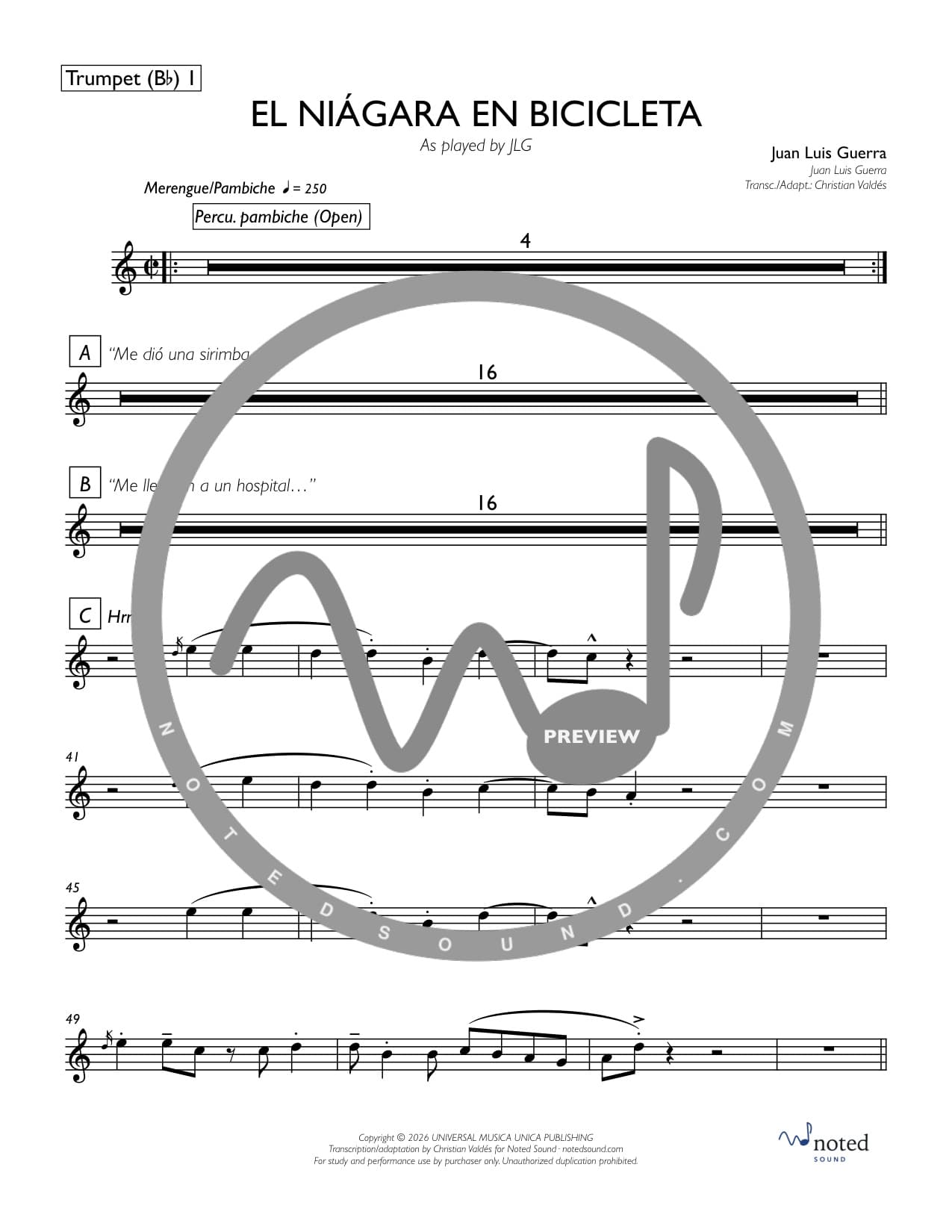 El Niágara en Bicicleta — Trumpet in B♭ 1