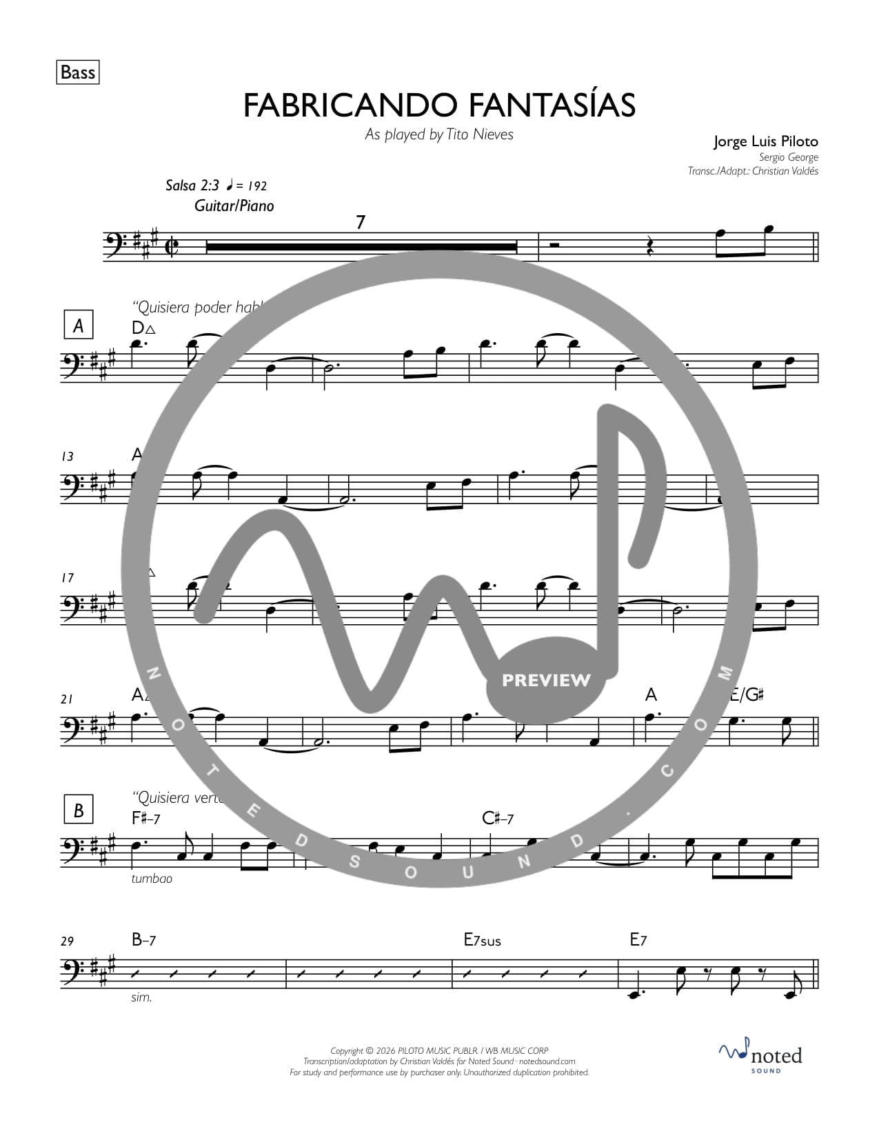 Fabricando Fantasías — Bass watermarked preview