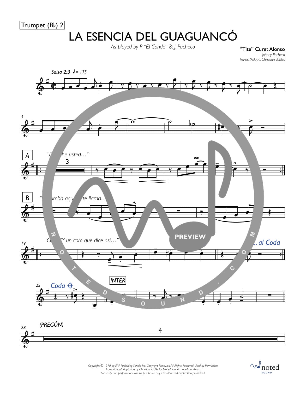La Esencia del Guaguancó — Trumpet in B♭ 2