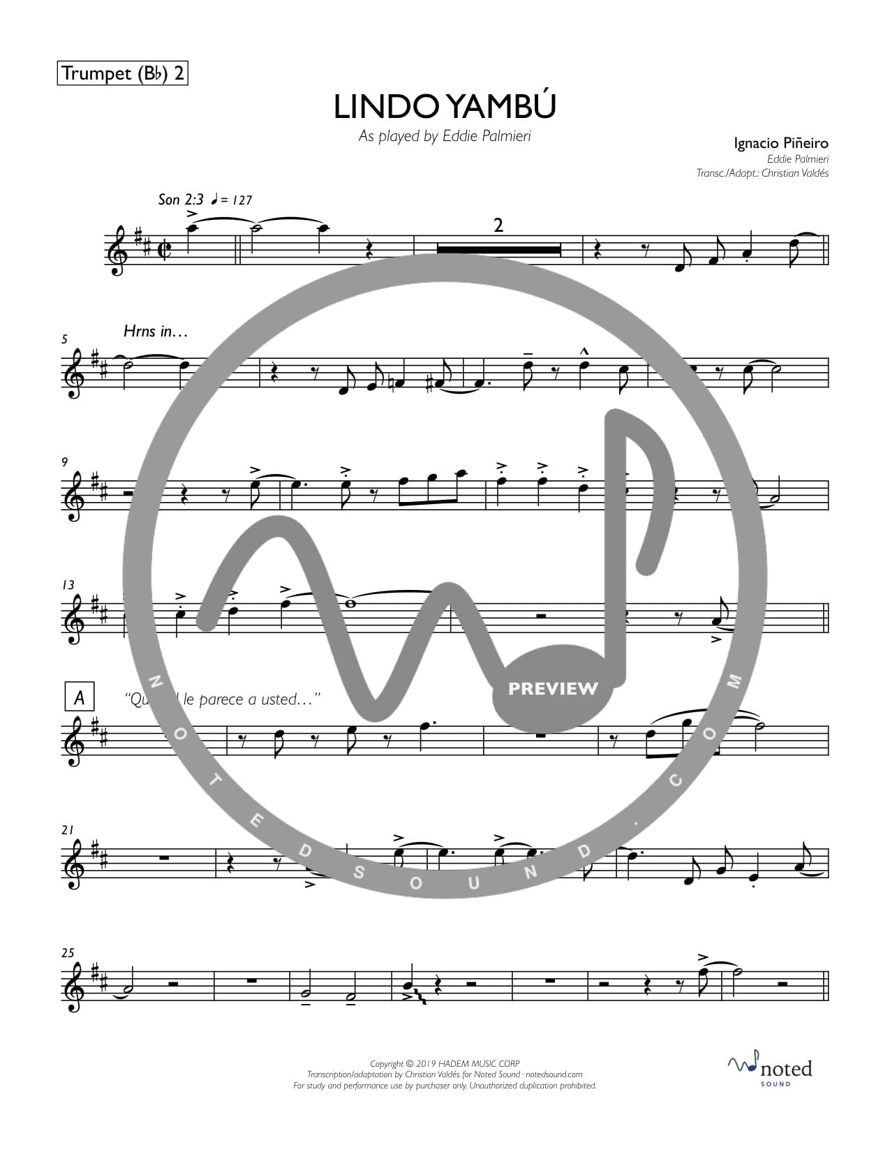 Lindo Yambú — Trumpet in B♭ 2