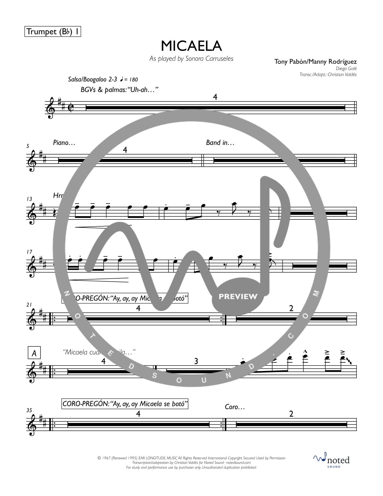 Micaela — Trumpet in B♭ 1