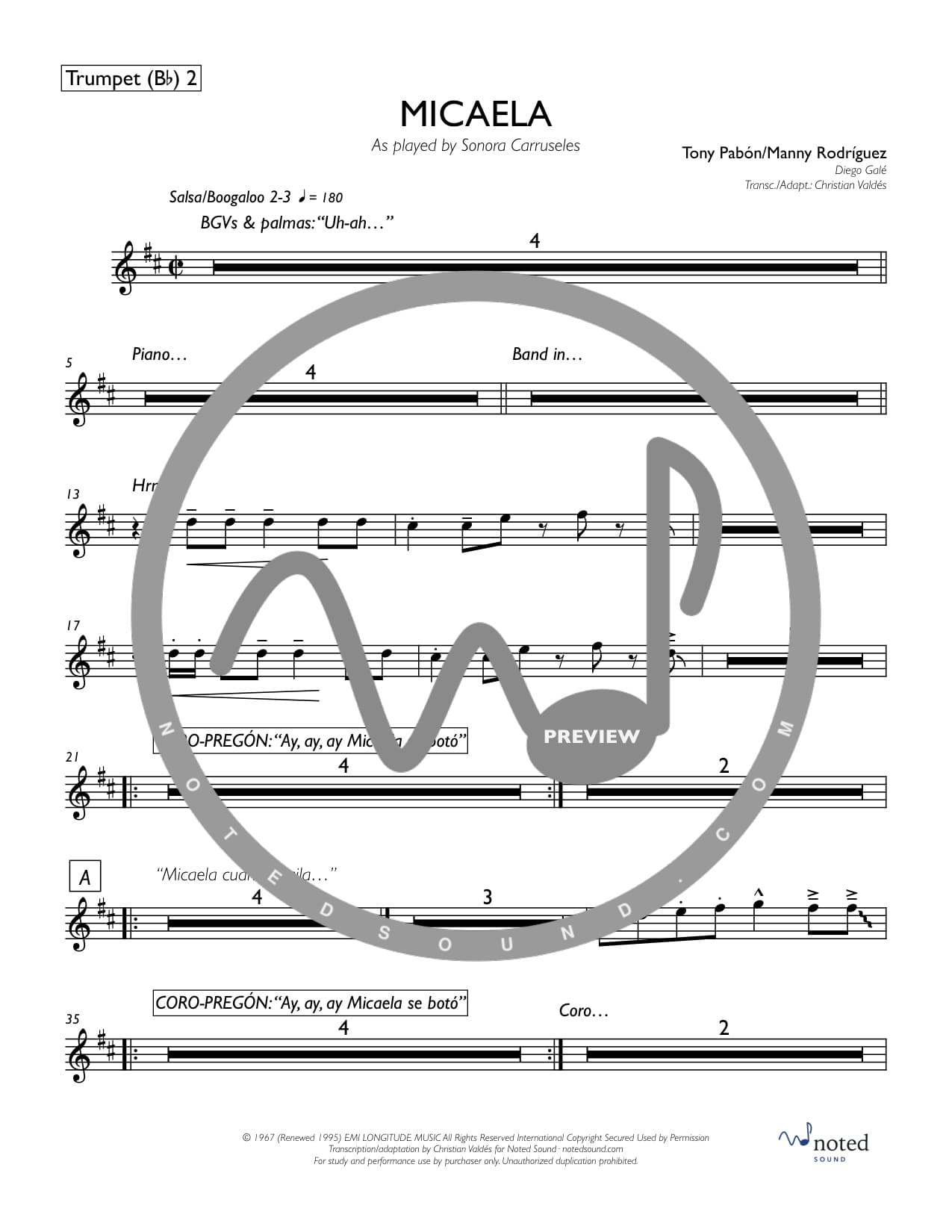 Micaela — Trumpet in B♭ 2