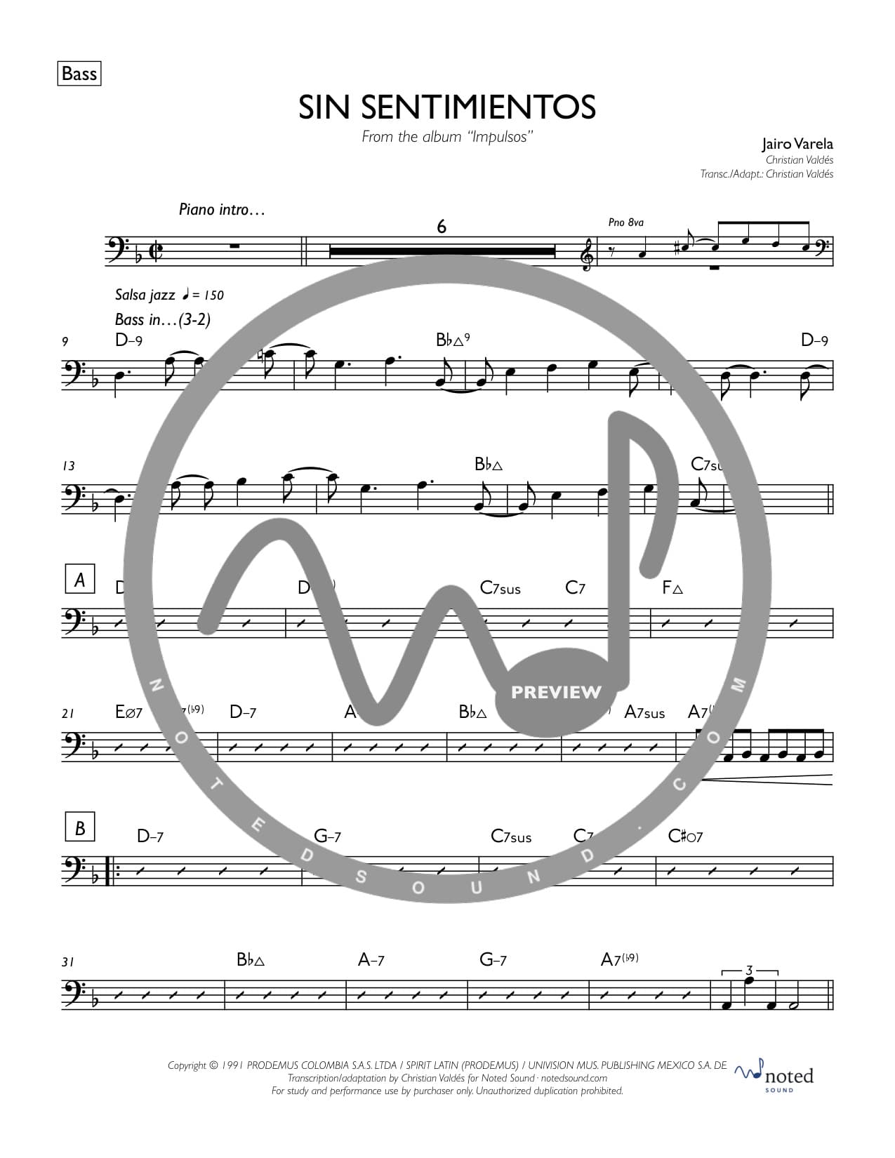 Sin Sentimientos — Bass