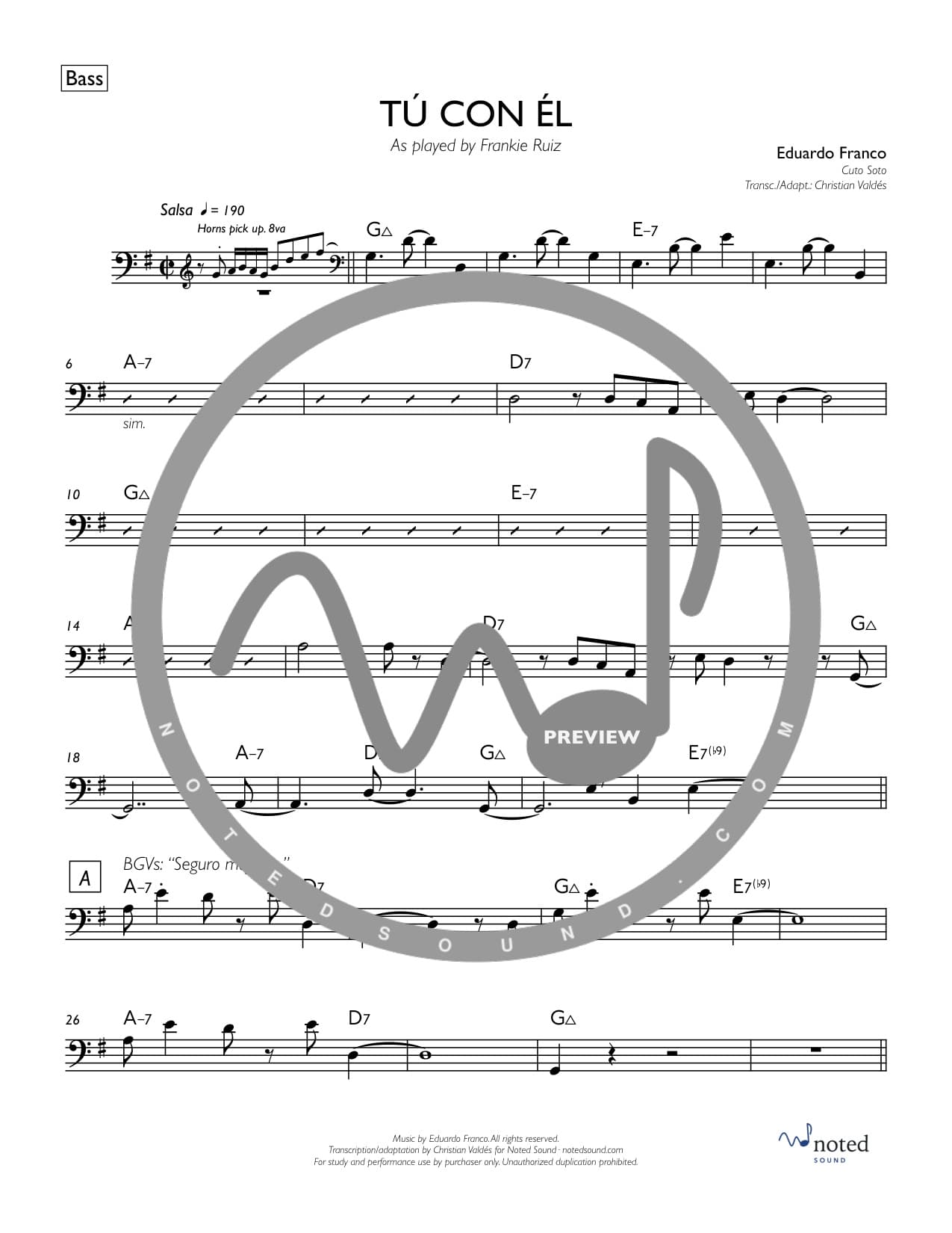 Tú Con Él — Bass watermarked preview