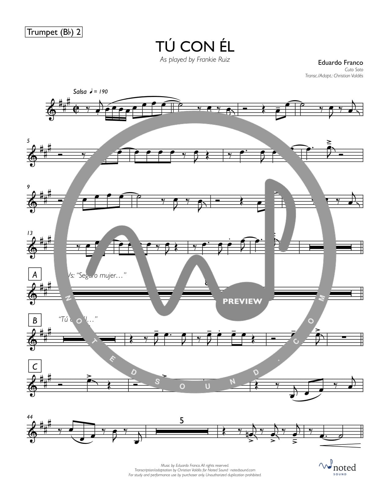Tú Con Él — Trumpet in B♭ 2